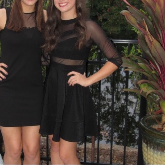 Black Mesh Dress - Picture 1 of 6